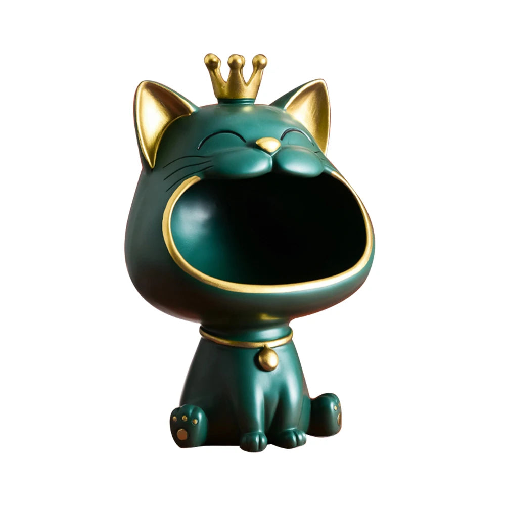 Resin Lucky Cat Storage Decor